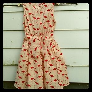 Chicwish Cute Flamingo Puffy Dress